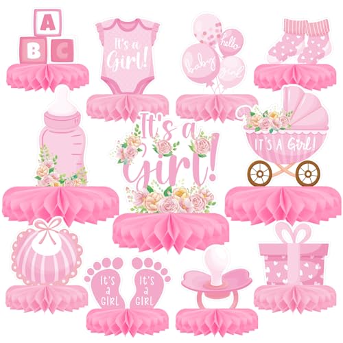 Girl Baby Shower Honeycomb Centerpieces