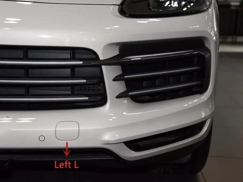 Zaślepka przyczepy samochodowej do Porsche do Cayenne 92A 2019 2020 przedni zderzak hak holowniczy osłona na oczko 9Y0807155G2X 9Y0807156G2X osłona haka holowniczego samochodu