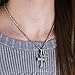 Buyongwant Double Cross Necklace Y2k Irregular Diamond Embedding Trend Hip Hop Fashion Retro Pendant Necklace