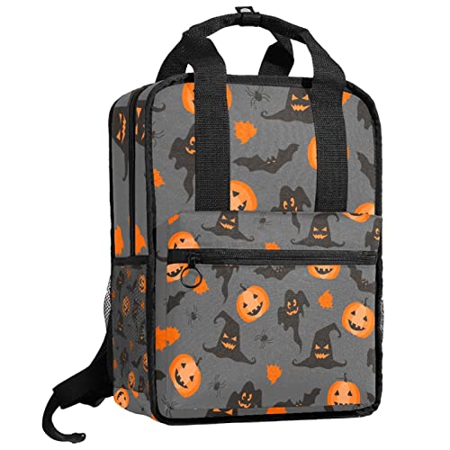 Sac à dos pour garçons motif citrouille avec bretelles réglables unique