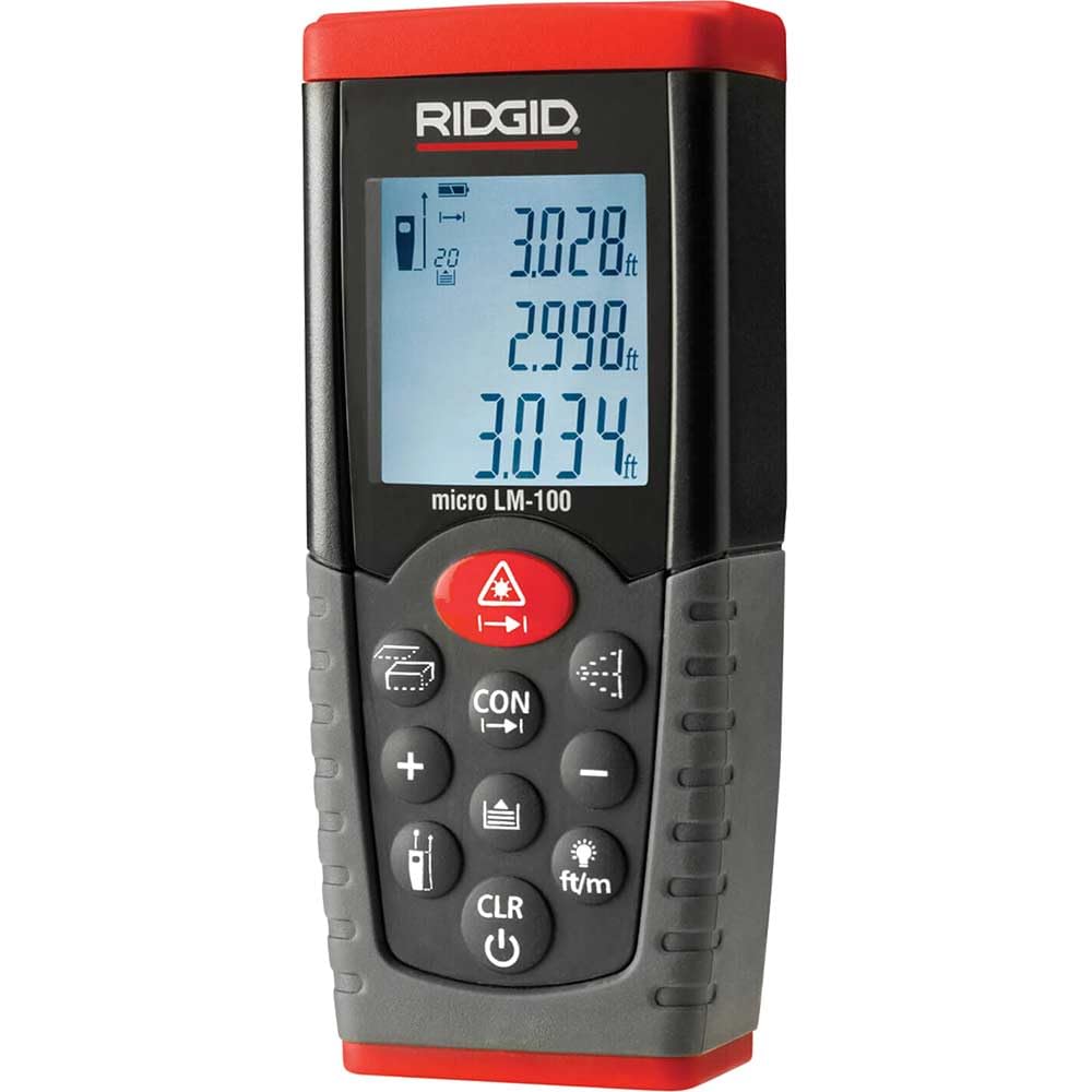 RIDGID 36158 Télémètre laser micro LM-​100, télémètre laser numérique pour des relevés de température de surface précis et rapides