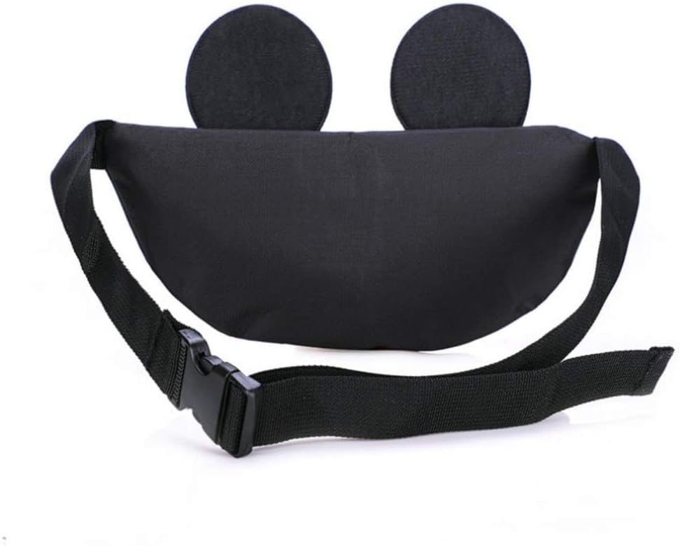 Toddlers Boys Girls Cartoon Fanny Pack Waist Pack Cute Canvas Crossbody Purse Handbag with Mouse Ears - Image 7