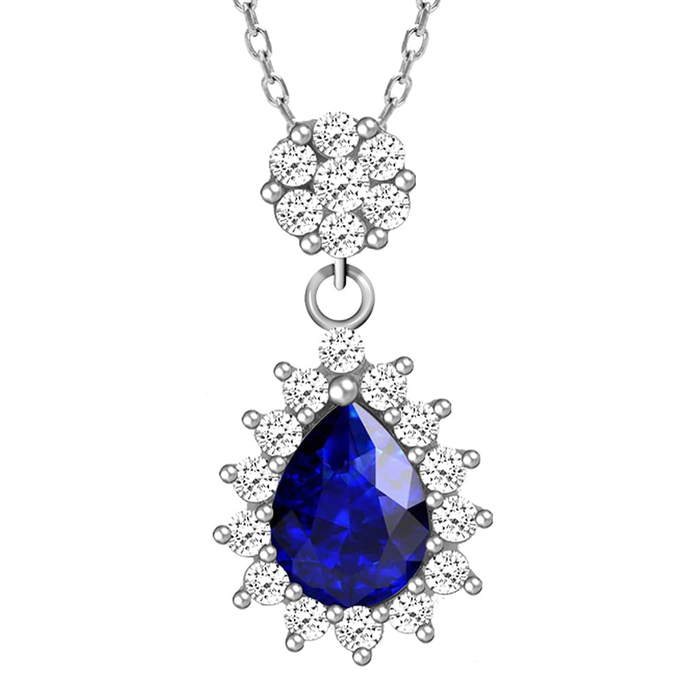 GIVA 925 Silver Floral Royal Blue Drop Pendant| Necklace to Gift Women & Girls | With Certificate of Authenticity and 925 Stamp | 6 Months Warranty* (B0CX1M3V4Z) Amazon Price History, Amazon Price Tracker