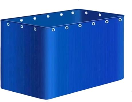 Outdoor PVC Canvas Aquarium Pool Pond - Temporary Holding Tank for Saltwater Fish, Koi, Turtles - Durable Water Storage Pool Tarp with Drain Valve for Easy Use