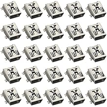 100Pcs USB Female Socket Plug Connector 5 Pin Solder Type 180 Degree SMD SMT PCB Jack Socket Repair Replacement Set
