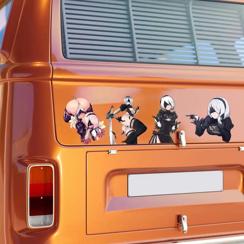 Higimono 5.1" For Nier Sexy Anime Car Stickers Car Window Bumper Decals Motorcycle Anti-Scratch Car Accessories (4Pcs) #TOP2