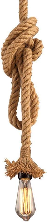 Selling Wonderful Retro Style Single Head Rope Chandelier Pendant Light Ceiling Lamp E27 Base Lamp Cord - DIY Home Decoration, Rope 60" Long