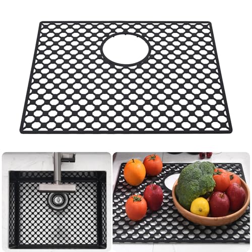 Tapete de silicona para fregadero de 22.6 x 17.6 pulgadas