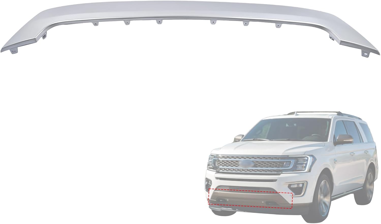 Front Lower Bumper Cover Trim Molding JL1Z8419BA Compatible with Ford Expedition 2018 2019 2020 2021 2022,Bumper Guard Cover Molding Chrome
