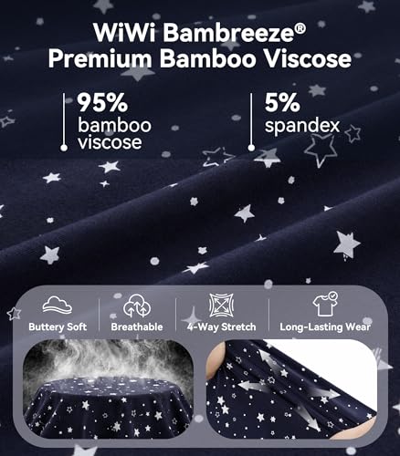 Image of WiWi Bamboo Viscose womens capri pants Wide Leg Pajama Super Soft Lounge knit Sleep shorts Cooling Pj Bottoms S-XXL