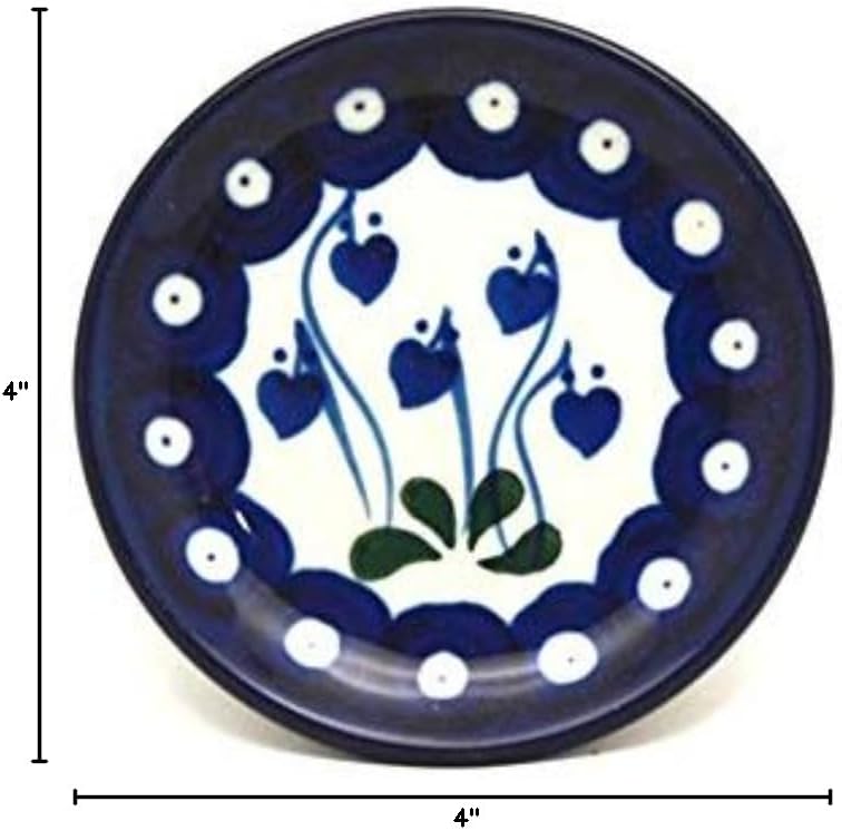 Polish Pottery Coaster - Bleeding Heart