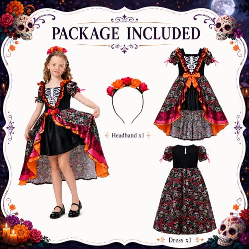 Disfraz Día de los Muertos para Niñas 2 Pzas miniatura 4