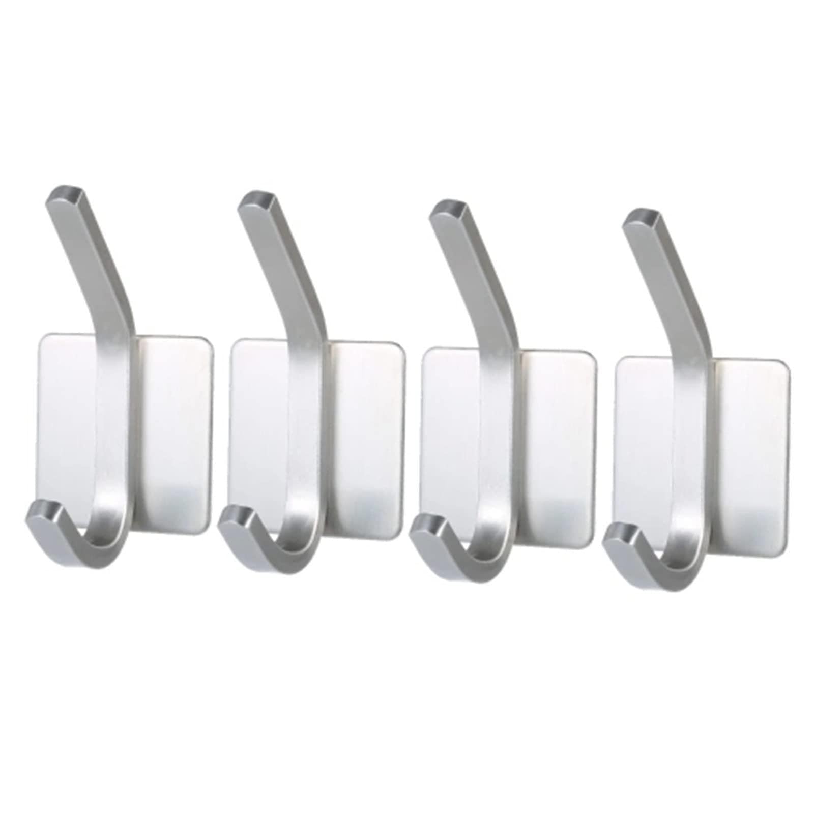 Dumralbqe Silver Bathroom Hooks Robe Towel Wall Hanger Coat Hooks Rack Clothes Hat Hook For Home Use