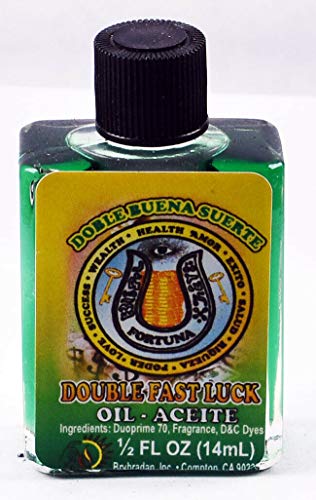 12 Pieces BRYBRADAN Double Fast Luck Spiritual Oil Doble Buena Suerte ACEITE ESPIRITUAL -1/2 FL OZ 14.7ML