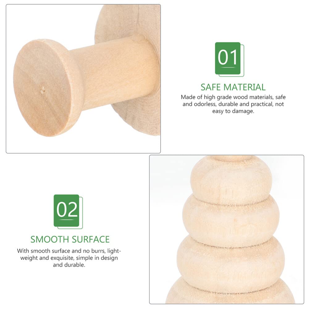 NUOBESTY Lot 20 Arbres En Bois Inachevés - Mini Sapins Noël DIY Peinture Bricolage Décoration
