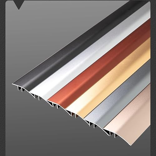 Miniatura 6 de Tira de umbral de transición de piso, 35 pulgadas por 1.693 in, borde de puerta de aluminio, reductor de umbrales de alfombra a azulejo (color  D)