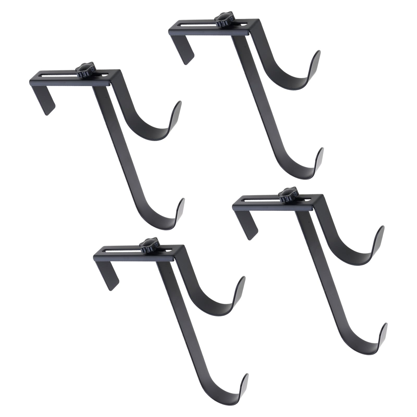 Jazuaiao Metal Fence Double Hook Adjustable Pool Poles Hangers Space Saving Pool Deck Accessories Swimming Accessory Holder Metal Double Hook