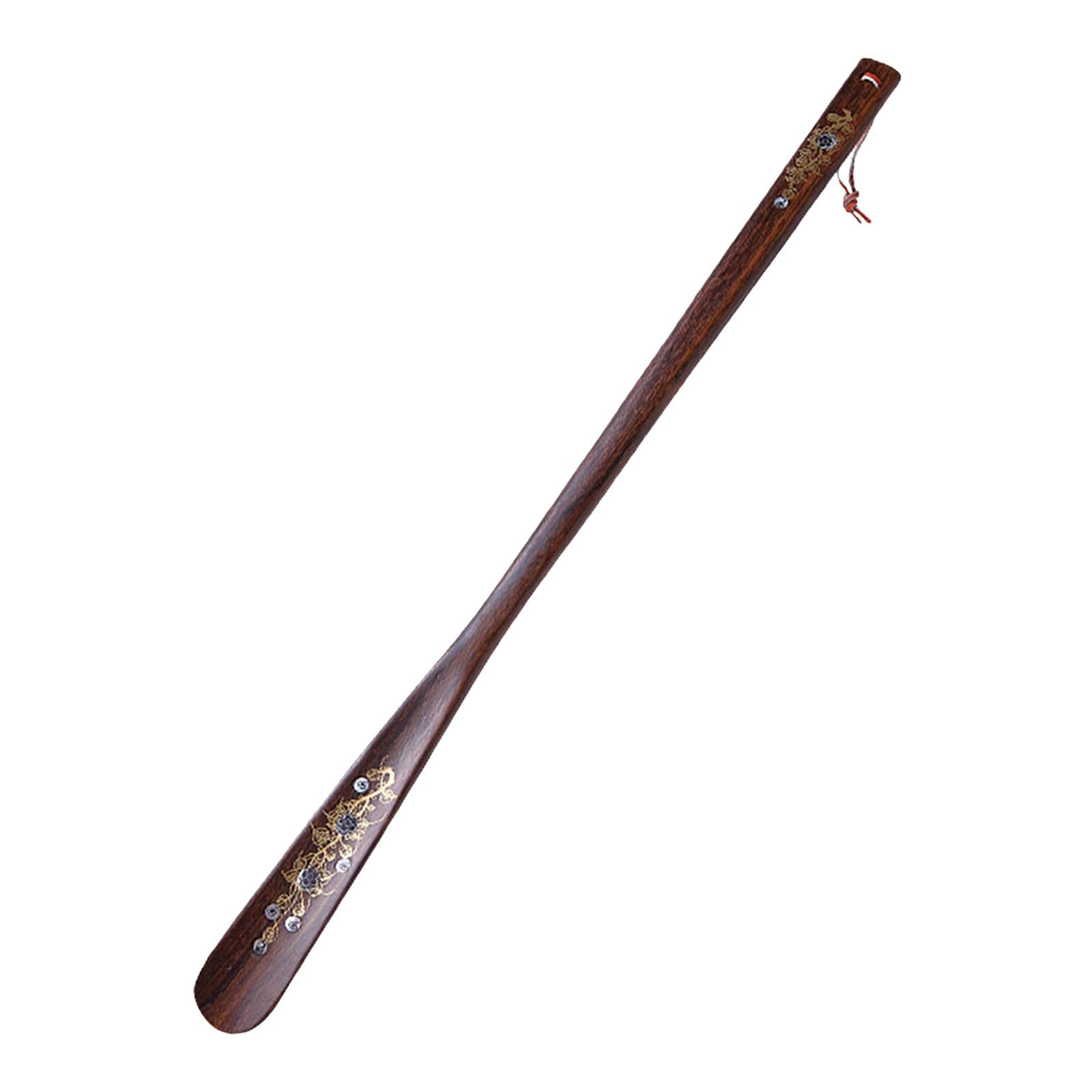 kowaku Long Chausse-Pied Corne Botte pour Chaussures de Ski Aide à L'habillage Chaussure Chaussure Aide Prolongé Chausse-Pied en Bois