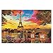 Jigsaw Puzzle di legno, Parigi Torre Tramonto Jigsaw, divertimento educativo Giocattoli, Adulto di decompressione, disegno di riferimento, Giocattoli padre-figlio, regalo di giorno dei bambini, 1000 P