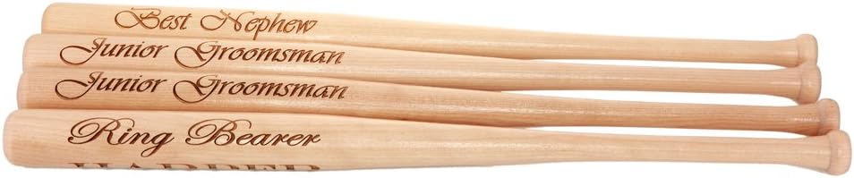 Personalized 18" Wooden Baseball Bat Ring Bearer Gift