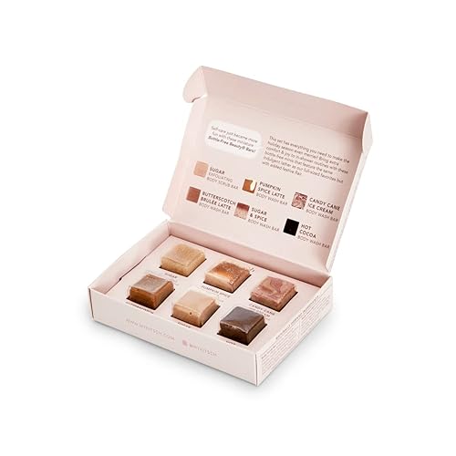 Miniatura 3 de Kitsch Juego de muestras de jabón corporal navideño por la mañana, vegano y suave, sin parabenos ni sulfatos exfoliantes, limpiadores e hidratantes