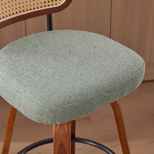 Image of YaFiti Bar Stools Set of 2, 26 Inch Counter Height Bar Stools, Light Green