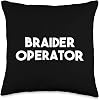 Braider Operator Throw Pillow