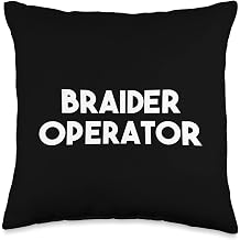 Braider Operator Throw Pillow