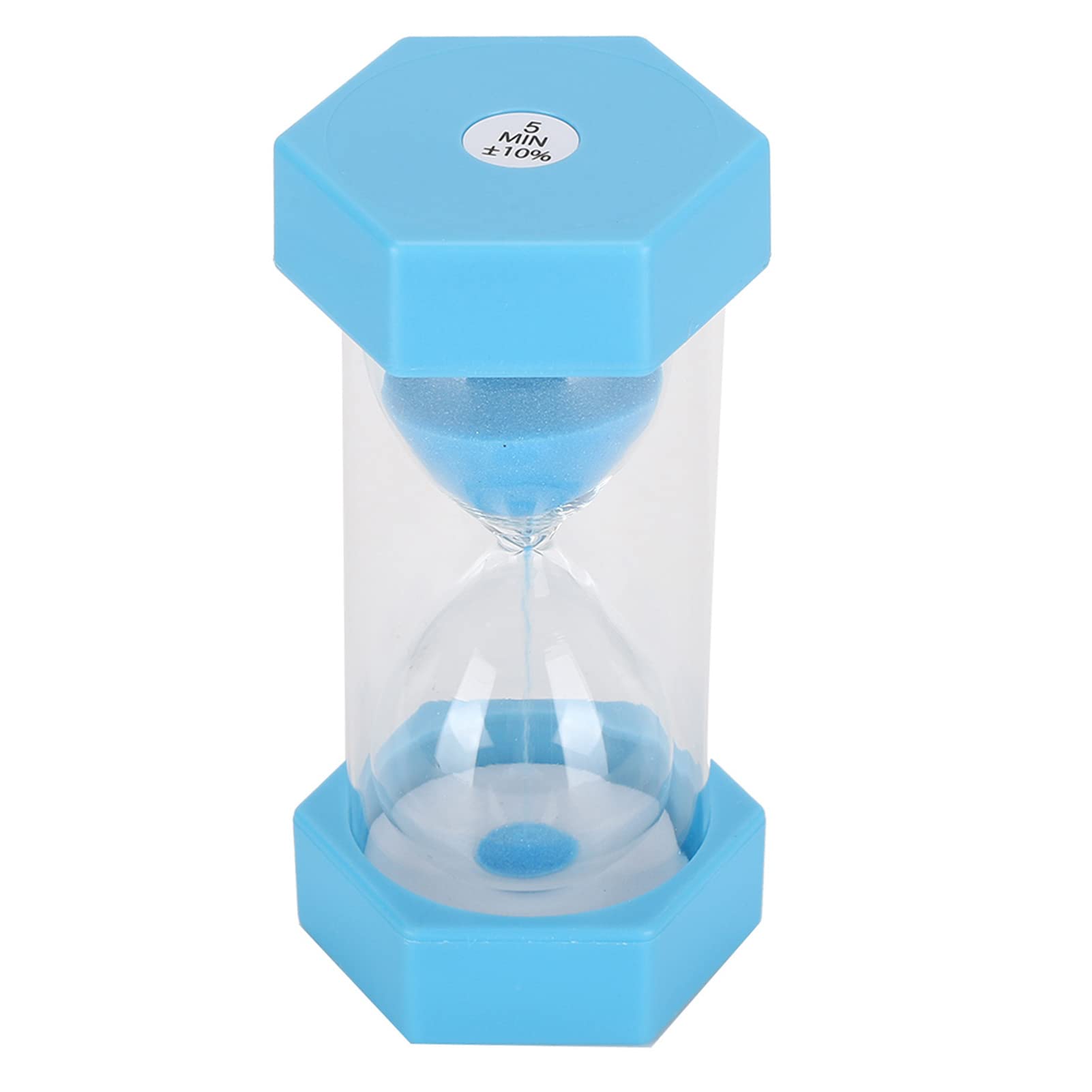 SempodaSand Timer,Anti Drop Sand Hourglass Timer 12.8cm/5.0in High,Sandglass Brushing Timer Home Decoration Time 5 Minutes(Blue)