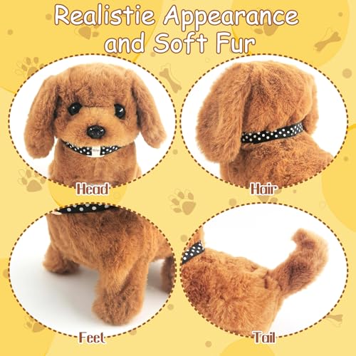 Spielzeug Hund Elektronisch, My Realistic Robot Puppy, Kinder Hund, Mein realistischer Roboterwelpe, Like a Real Puppy, Toy Dogs That Walk and Bark, Realistischer Roboter Welpe, für Kindergeschenk