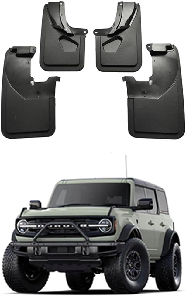 Car Mud Flaps Mudguard for Ford Bronco Sport/Off Road 2020-2024 Front and Rear Mudflaps Splash Guards Heavy Duty Flares 4-PC Auto Accessories,Send 1 Car Wash Towel,Sport