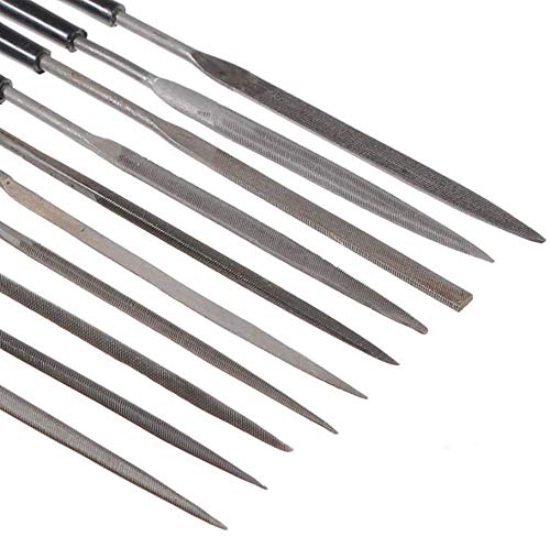 Image of Inditrust 10Pcs Needle File Set Files for Metal Glass Stone Jewelry Wood Carving Craft Tool (4X160mm)