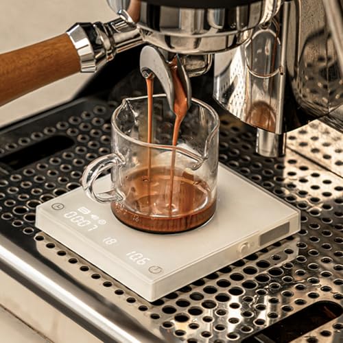 Image of TIMEMORE Basic Mini Coffee Scale, with Timer, Ultra Thin and LightMini Digital Food Kitchen Scale for Baking, Cooking,Multifunction Electronic Espresso Scale(White Mini)