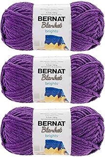 Bulk Buy: Bernat Blanket Yarn (3-Pack) Super Bulky #6 5.3 Ounce 108 Yards Per Skein (Pow Purple)