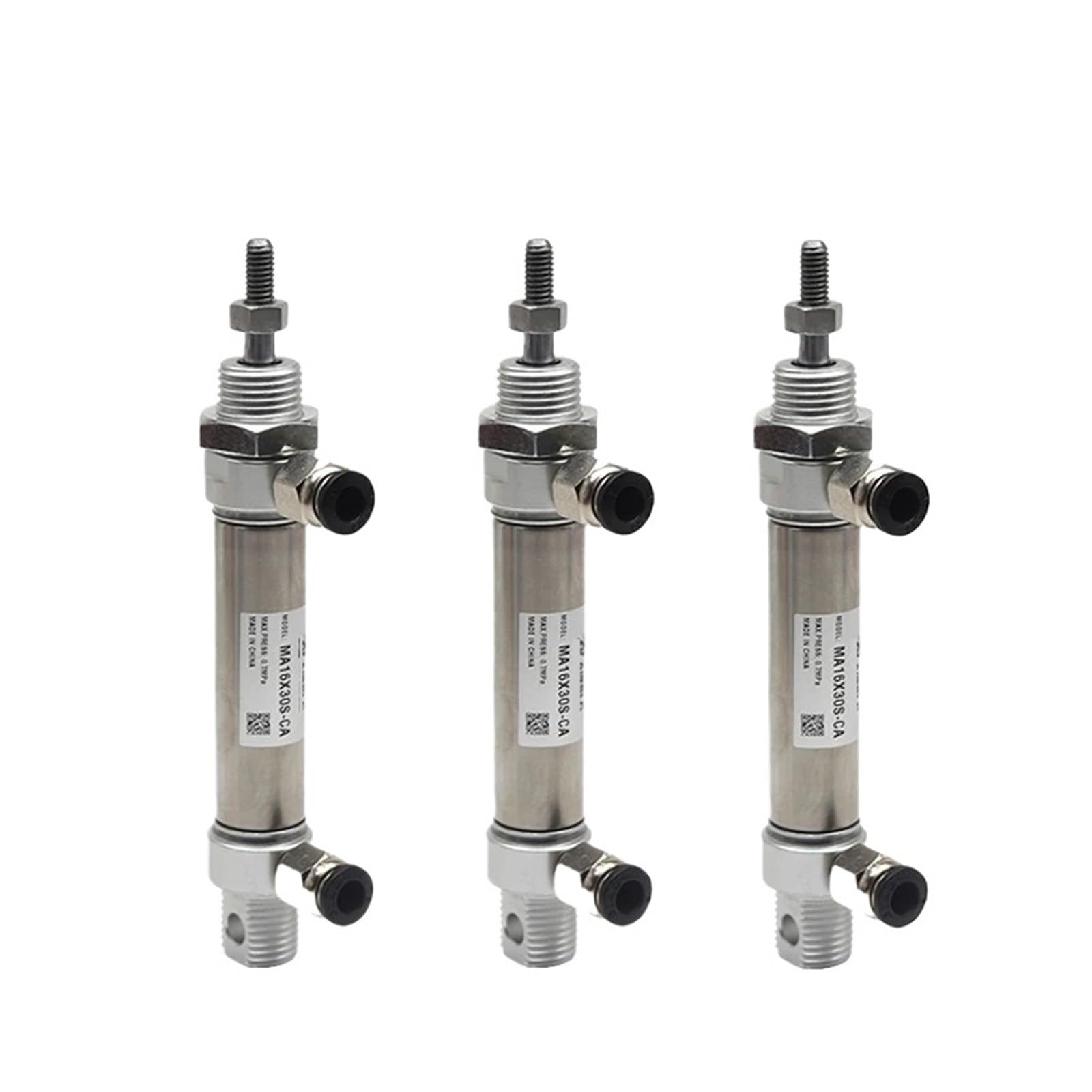 Cilindro neumático MA20 de acero inoxidable y doble efecto para un control preciso