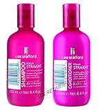 Lee Stafford Poker Straight Conditioning and Heat Protecting Shampoo & Conditioner Duo For Straighter Hair 2 x 250ml