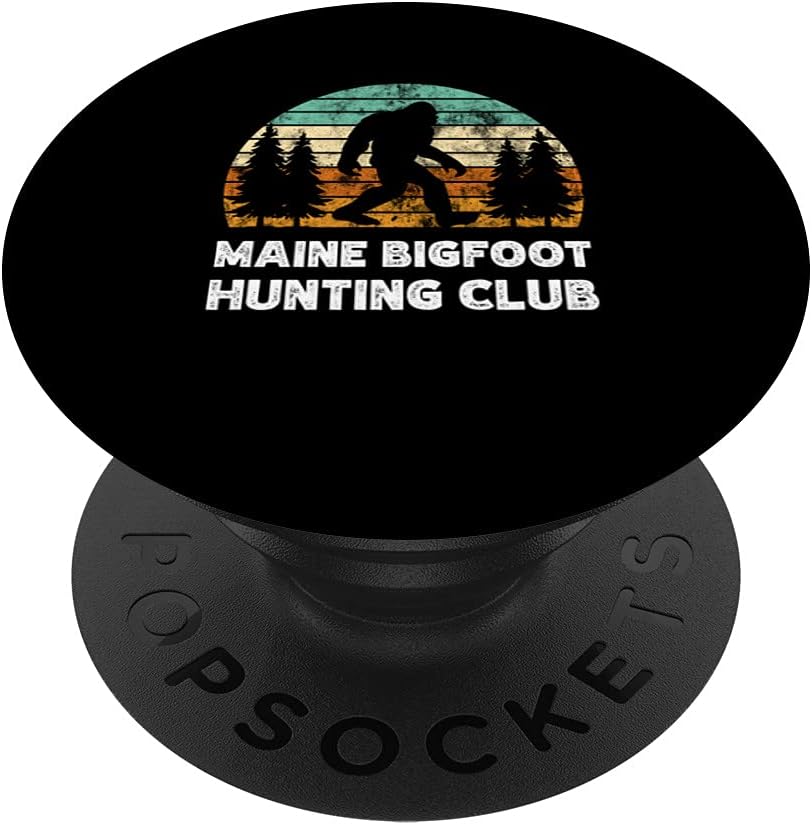 Maine Bigfoot hunting club sasquatch fan PopSockets Swappable PopGrip