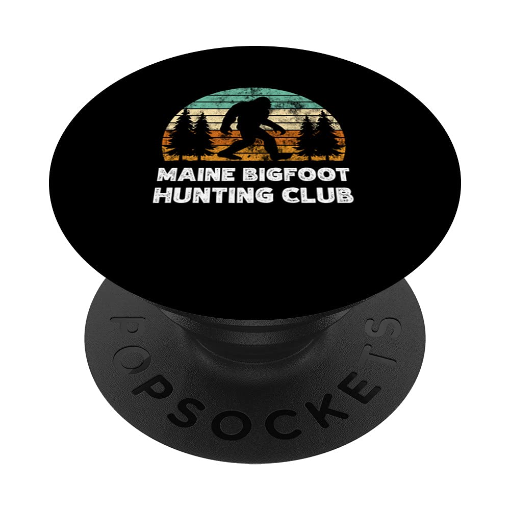 Maine Bigfoot hunting club sasquatch fan PopSockets Swappable PopGrip