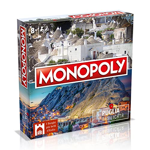 Winning Moves Monopoly Apulien & Basilicata - Brettspiel für Erwachsene und Kinder, 2 bis 6 Personen, Ab 8 Jahren