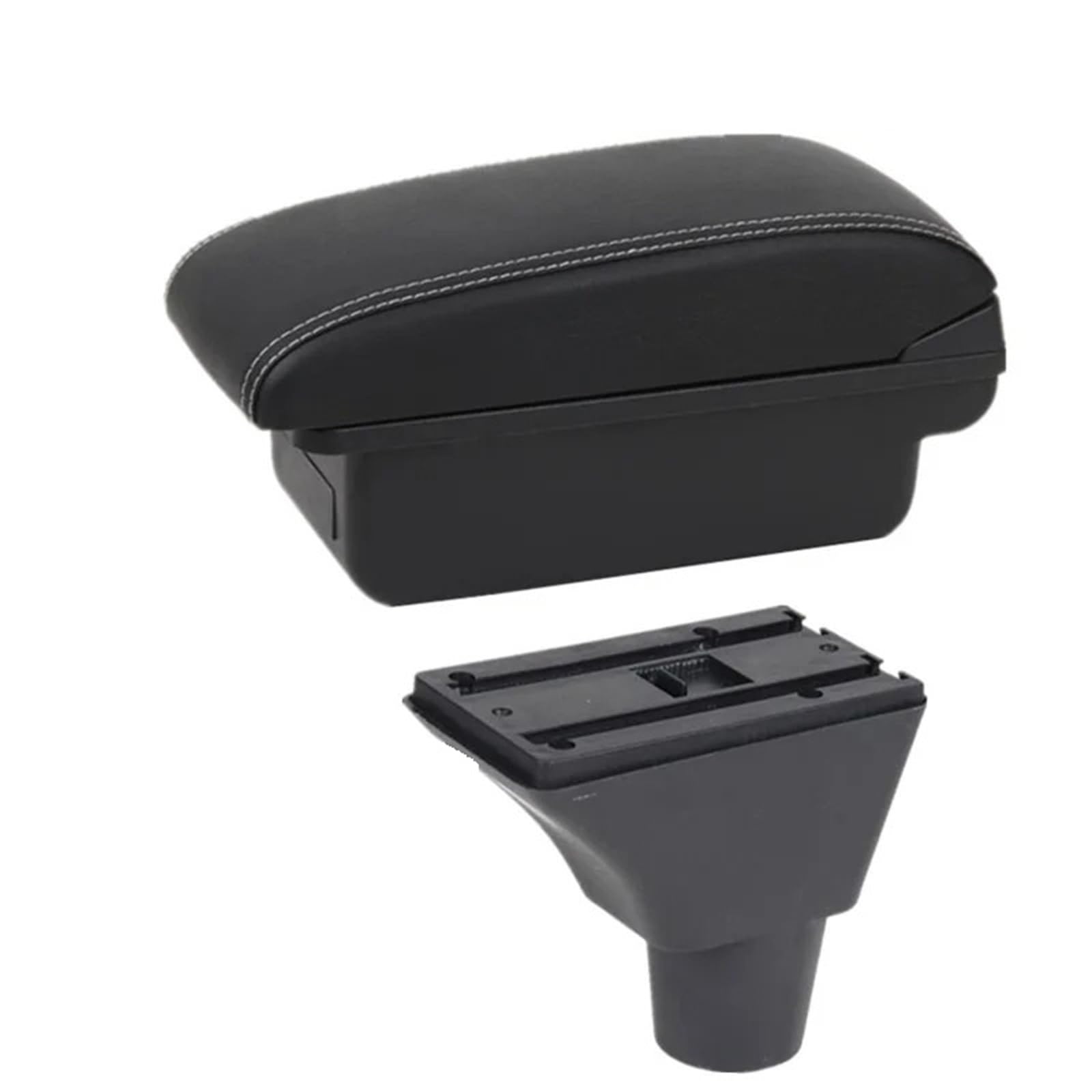 Hguvsjd Armrest Box For Fiat For Panda II 2 Center Console Storage Box USB Port Interior Dedicated Retrofit Accessories Car Armrests(A white NO USB)