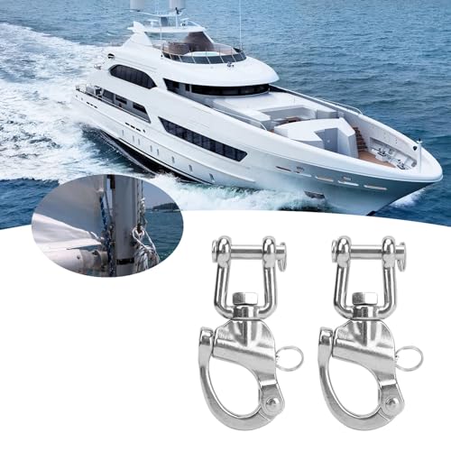 2 PCS Snap Shackle 316 Aço Inoxidável Liberação Rápida de Alta Resistência Universal para Aparelhame