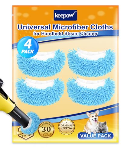KEEPOW 4 Pack Reusable Steam Mop Pads Compatible with Bissell
