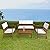 FDW Patio Conversation Set Patio Furniture Patio Sofa Set Outdoor Chat Set 4-Piece Acacia Wood Outdoor Seating Set with Water Resistant Cushions and Coffee Table for Pool Beach Backyard Balcony Garden