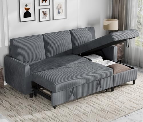 Walsunny Sectional Sofa Couch L Shaped Sleeper...