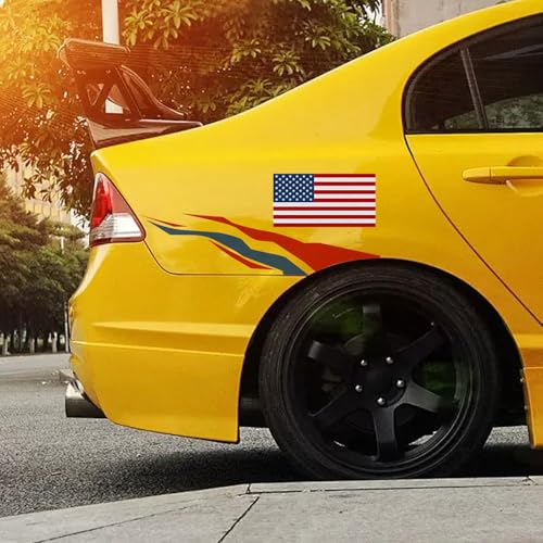 Image of 4 Pcs Reflective American Flag Stickers, 5x3 Inches American Flag Decal, Waterproof American Flag Sticker Decals for Car Bumper, Motorcycle, Truck, Window