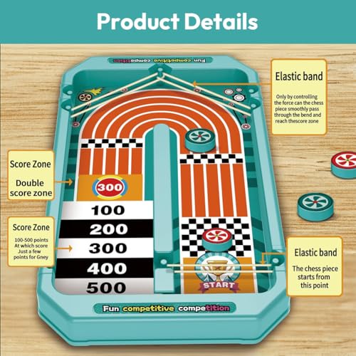 Sling Puck Spiel Holz Match-Spiel Brettspiel Schnell Sling Puck Hockey Fast Sling Puck Game Hockey Brettspiel 6 in1 Portable Schachbrett-Set Partyspiele Tisch-Desktop-Spiel Set-Passendes Geschenk