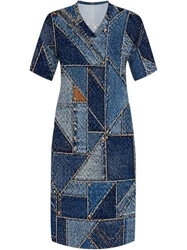 Image of PinkPatty Women's Oversize V Neck Short Sleeve Maxi Dress with Pockets