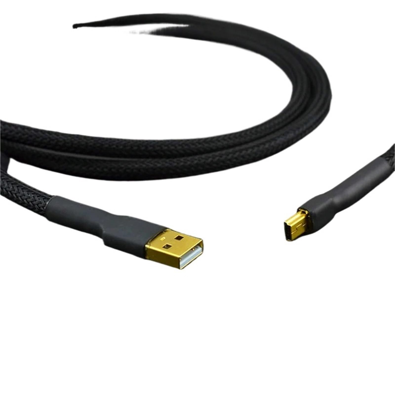 Kabel USB Ousb Line Hifi, podwójny pierścień magnetyczny, pozłacany wzmacniacz, kabel DAC USB A do MINI USB(1m)