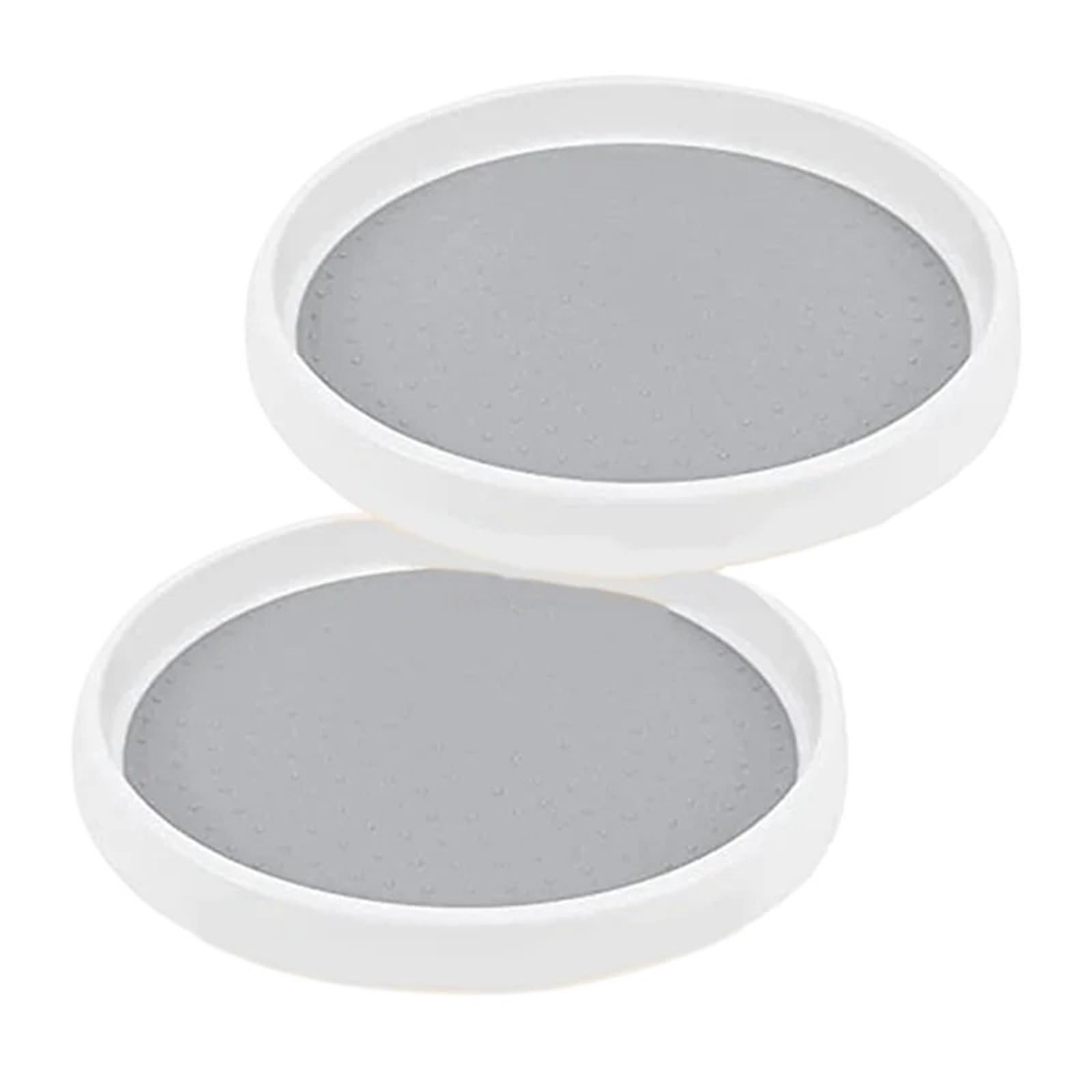 RUWLFE 2Pcs Rotating Spice Rack Non-Slip Turntable Organiser Suitable For Fridge, Dresser for Kitchen, Cabinet