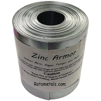 Amazon Com Rotometals Zincarmor 12 Inch Wide Zinc Strip 1 Roll Of 50 Feet Prevent Algae Moss Fungus Mildew Garden Outdoor